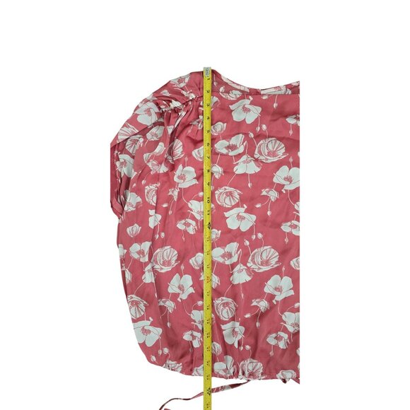 Worthington Womens Floral Pink & White Blouse Size XL - Picture 5 of 7